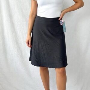 Passport Casual Black A-Line Skirt Size S